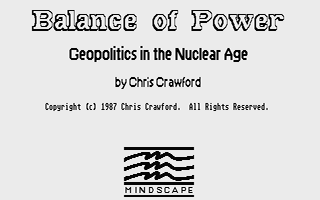 Balance of Power: The 1990 Edition title screen for Atari ST